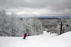 photo of downhill skier on crystal mountain