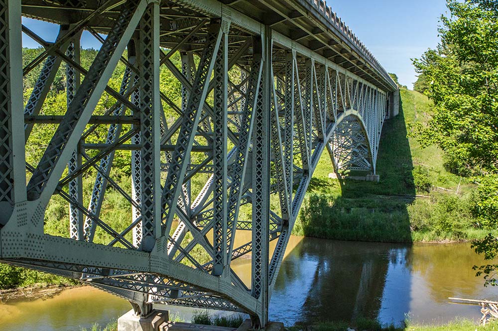 Close up view of Cooley Bridge