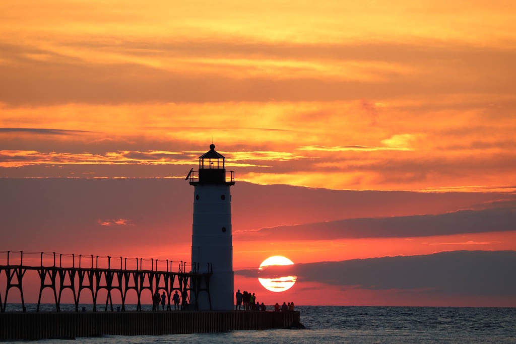 Lighthouse at sunset