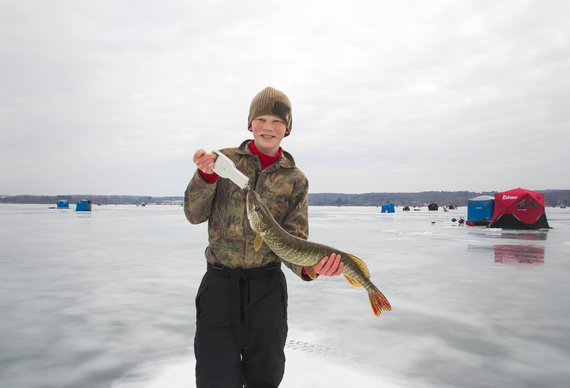 Ice Fishing on Portage Lake Manistee County Tourism
