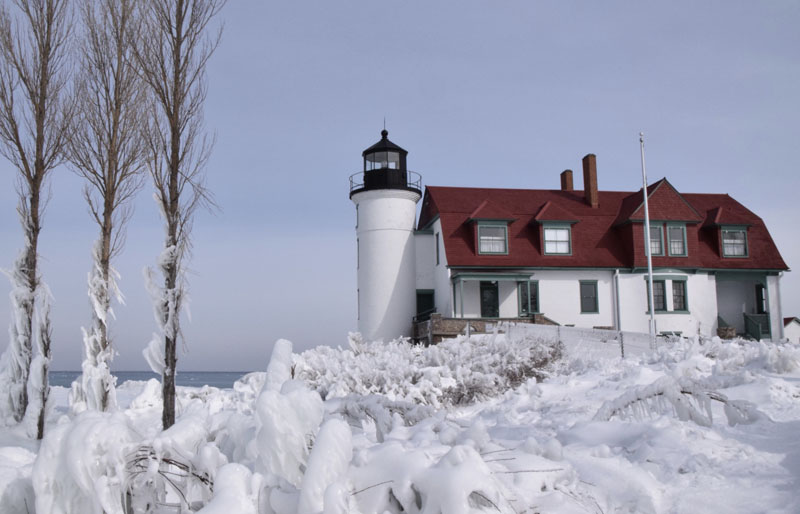 Betsie Lighthouse in Winter