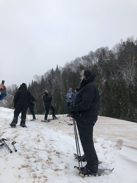 Snowshoers at Arcadia Dunes