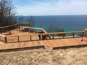 Arcadia universally accessible trail to Lake Michigan overlook