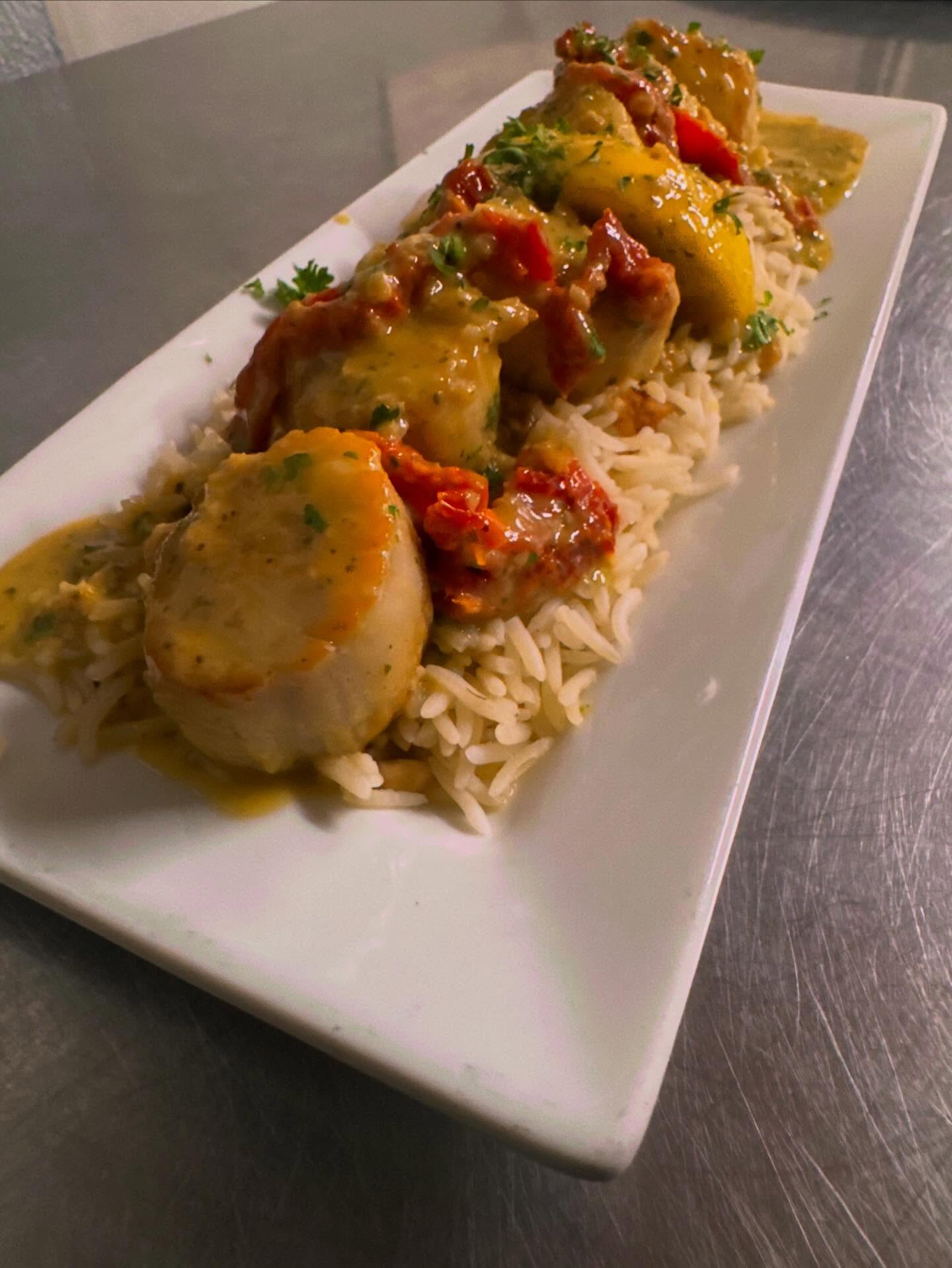 Mediterranean Scallops at The Golden Stag