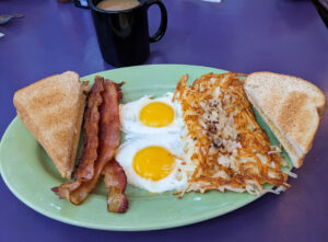 Classic breakfast at The Painted Lady Salooon
