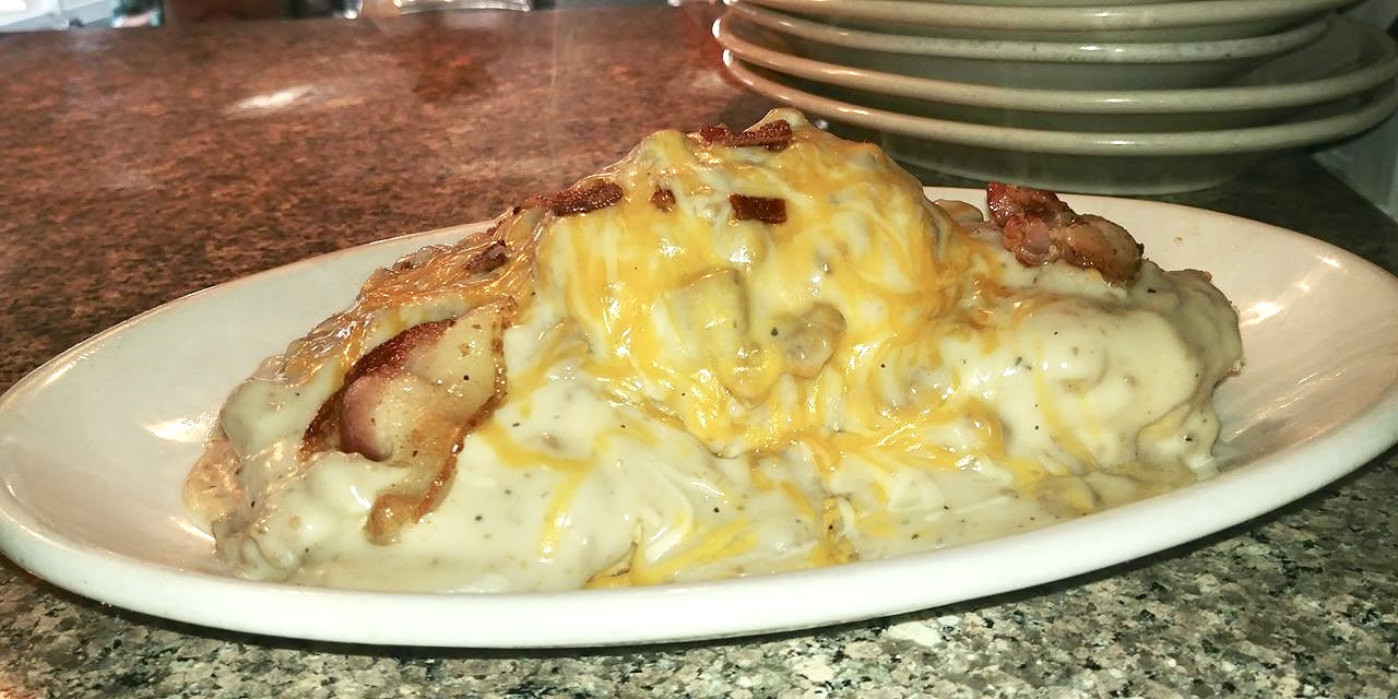 stuffed biscuits and gravy Lakeside Cafe stuffed biscuits and gravy