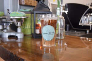 Iced coffee drink at Bowen's Creek in Arcadia